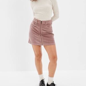 American Eagle Outfitters Mauve Corduroy Mini Skirt